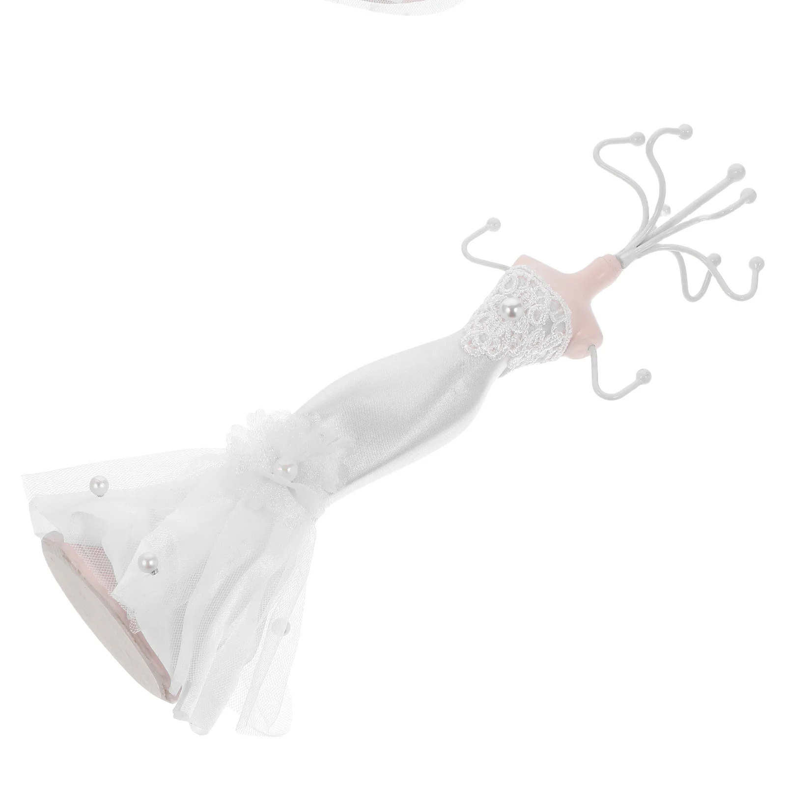 

Jewelry Holder Organizer Stand for Earrings Rings Bracelets Necklaces White Bridal Display Rack Home Decor Accessory Trinket