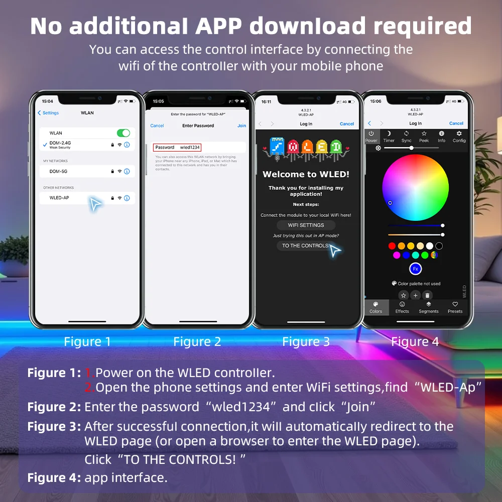 Dual PSU ESP32 WLED Digital LED Controller PD 5V/12V/20V & DC 5-24V with 4 Outputs for WS2811/12B  APA102 Pixel LEDs by DOMRAEM