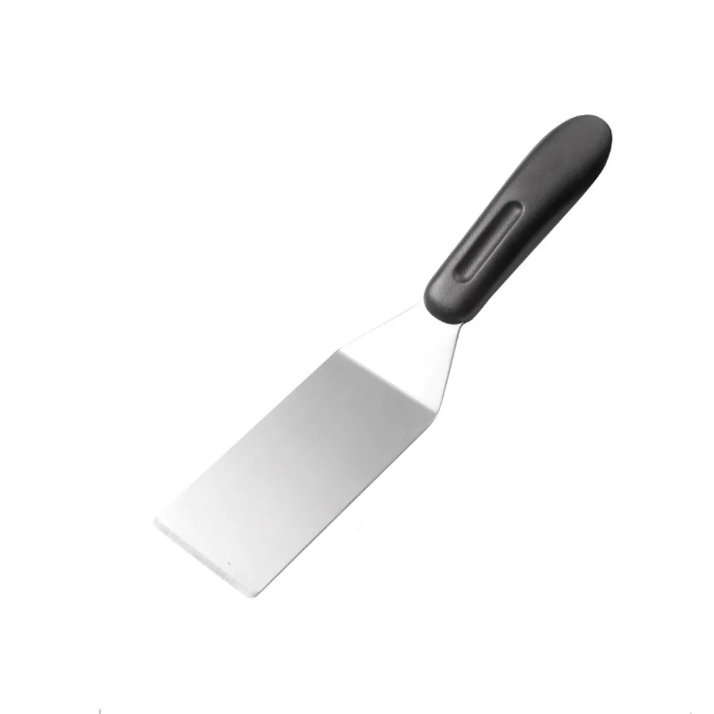 

Stainless Steel Grill Spatula Anti-scald Handle Hollow Design Steak Fried Shovel Rectangle Mini Teppanyaki Spatula Lasagna