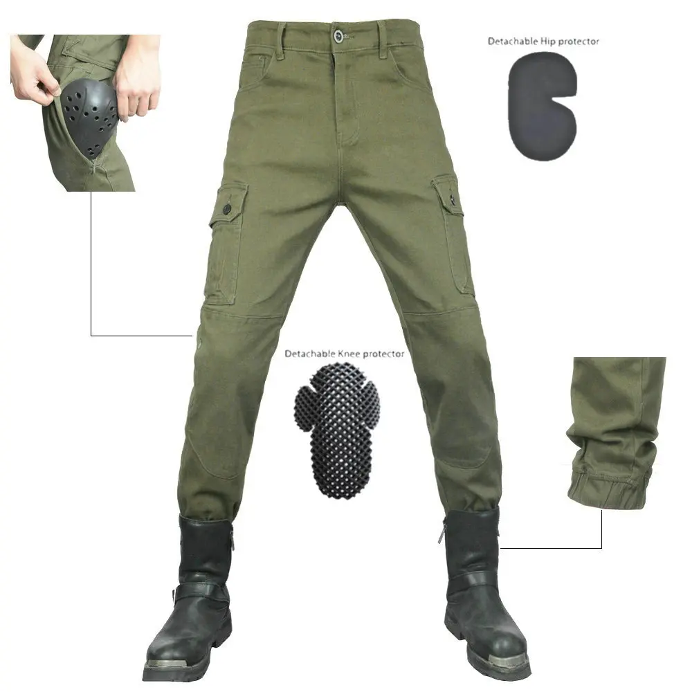 

Motorcycle Riding Jeans Motocross Protection Casual Croset Overall Knight Four Seasons Cycling Pants Black Protective Trousers