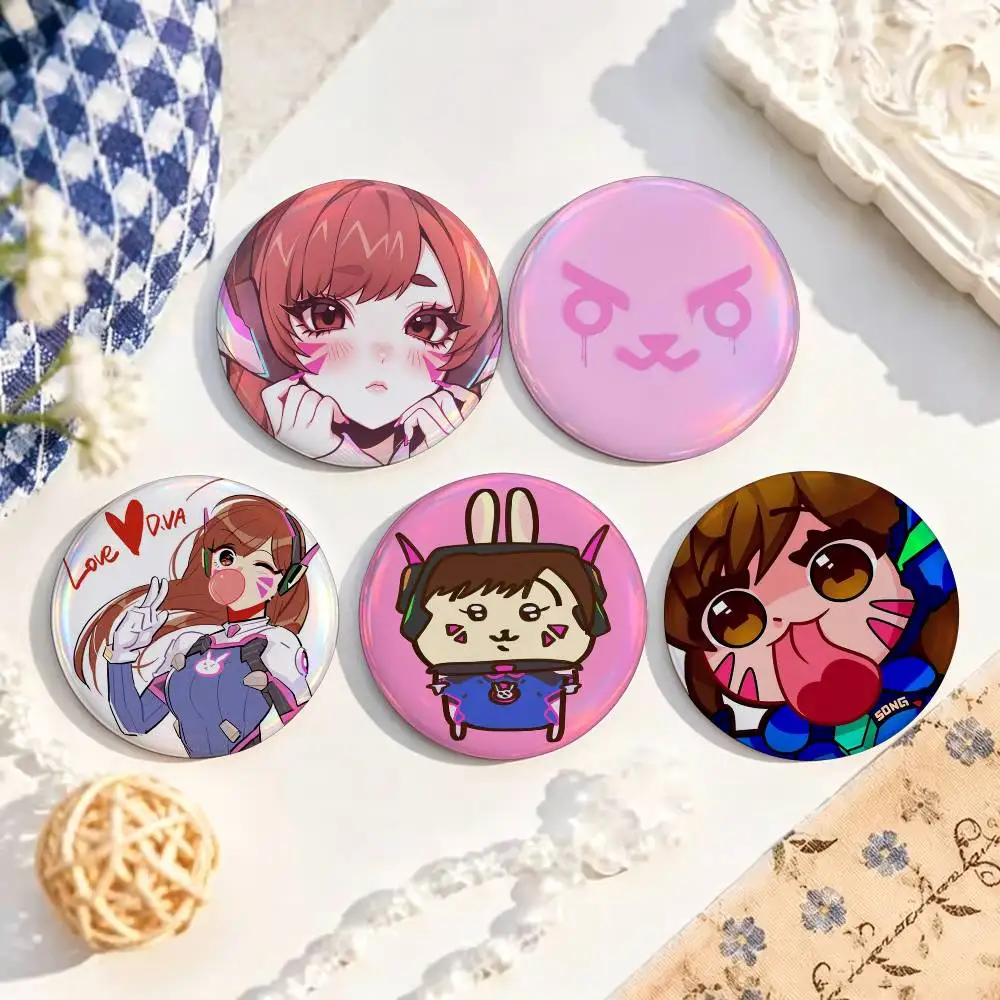 Pop Game Overwatch D.Va  Custom Enamel Pin Badges 25mm 32mm 44mm 58mm Backpack Hat Decor Toys Gifts