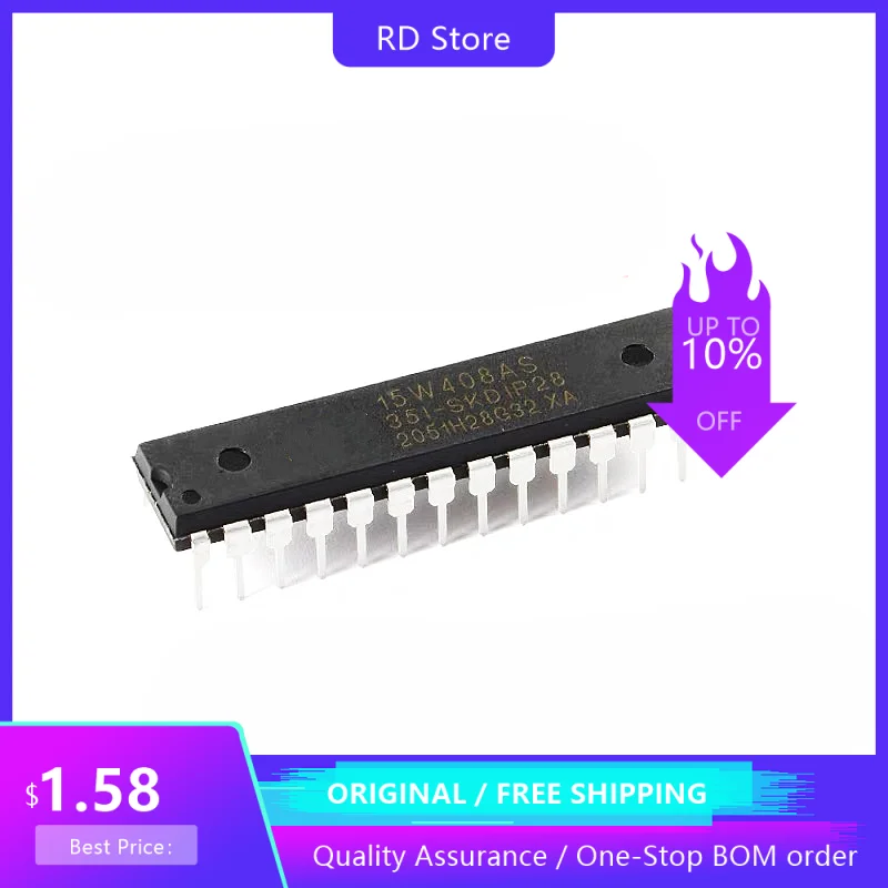 

1PCS/LOT New original STC15W408AS-35I-SKDIP28 STC15W408AS DIP-28 microcontroller MCU Free Shipping