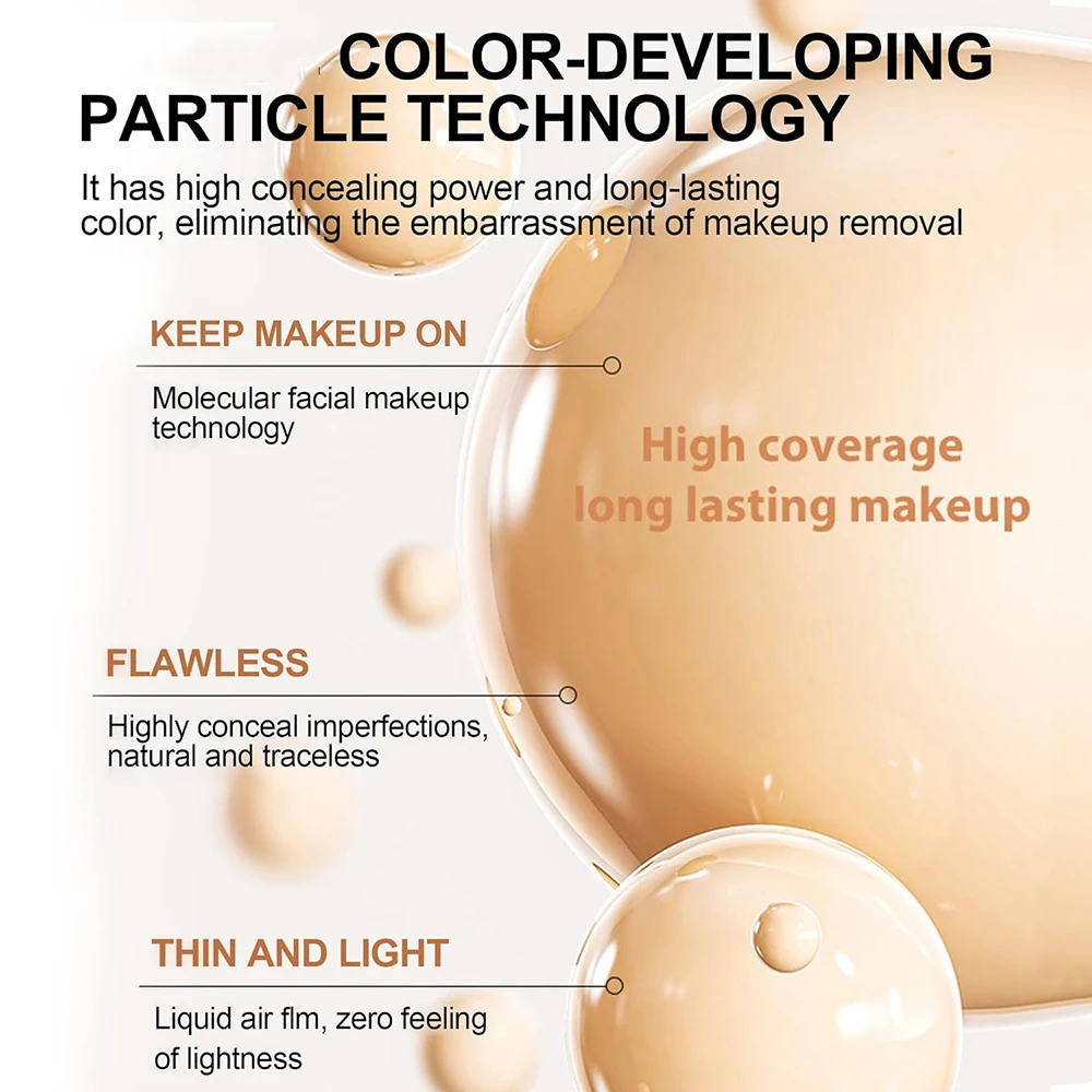 4-in-1 Foundation Hydrating Light/Medium Spectrum Full Coverage Lotion Foundation, Protecting from Sun with Concealer Waterproof image 3