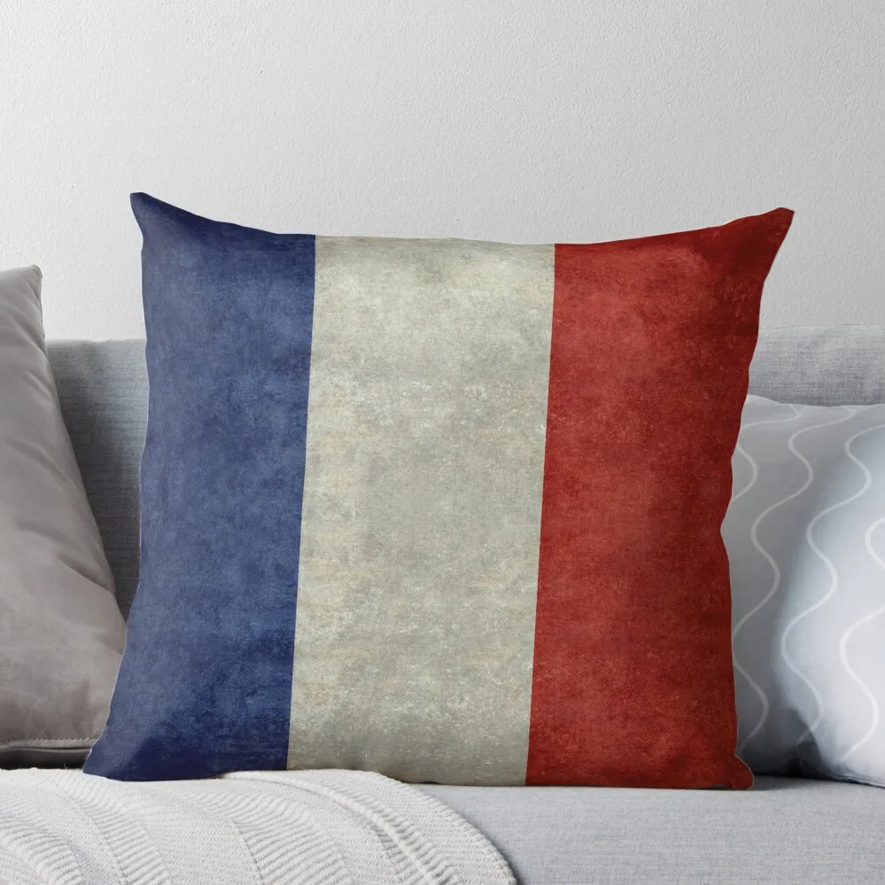 Flag of France, vintage retro style Throw Pillow Christmas Covers For Cushions Cushions