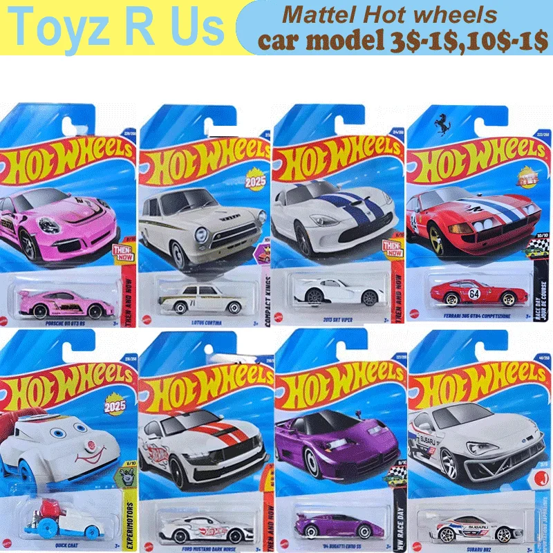 

2025L Original Hot Wheels Car 1/64 Diecast Boys Toys Ferrari 365 GTB4 Porsche 911 GT3 Subaru VW T3 Honda Civic Alloy Model Gift
