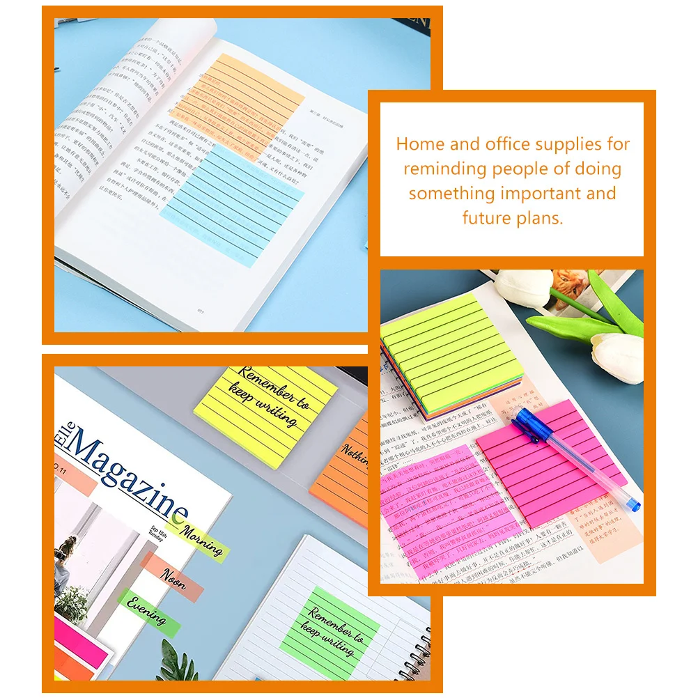 

7 Books Waterproof Translucent Note Pads Portable Memo Stickers Household Use Office Supplies Removable Adhesive Daily Memo