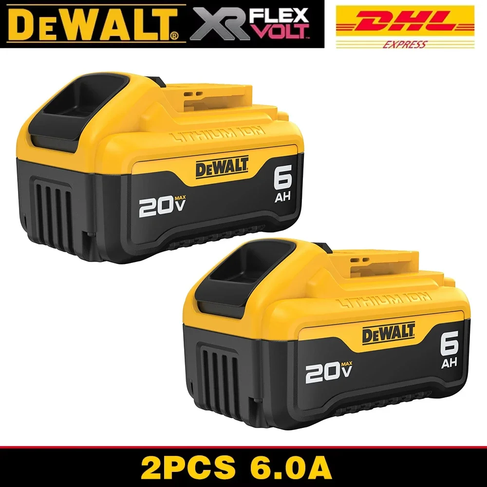 

NEW DEWALT 20V MAX 6 Ah Lithium Ion Battery 2-Pack (DCB206-2)，for DeWalt DCB184 DCB181 DCB182 DCB200 20V Battery Charger