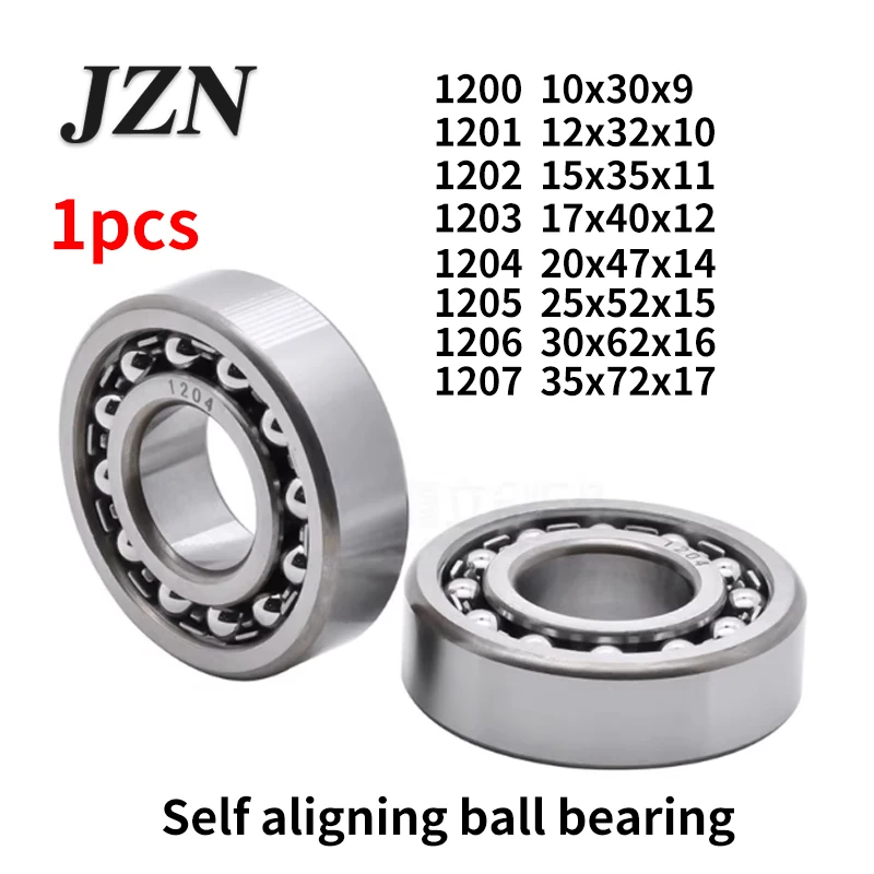 Double row ball self aligning ball bearing 1200 1201 1202 1203 1204 1205 1206 1207K
