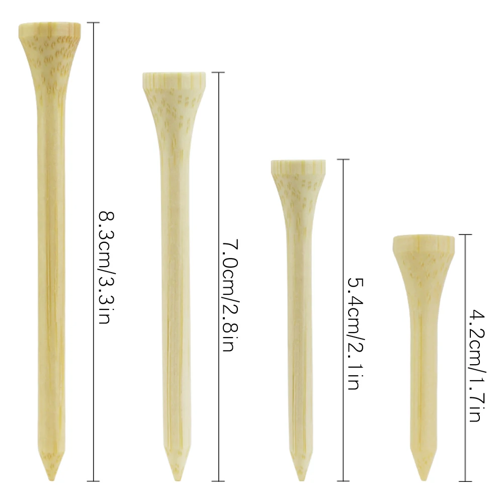 Bamboo Golf Tee Length 83mm 100Pcs/pack Golf Tees