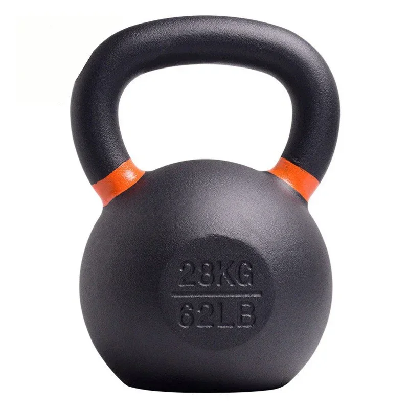 4-24kg Cast Iron Kettle Bell Men's Fitness Home Competitive Spraying Kettle Bell Kettleb