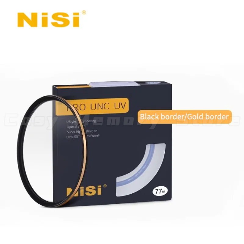 NiSi coated copper frame UNC UV mirror black gold dual color 67mm 77mm 52/58/72/82mm micro SLR camera UV filter