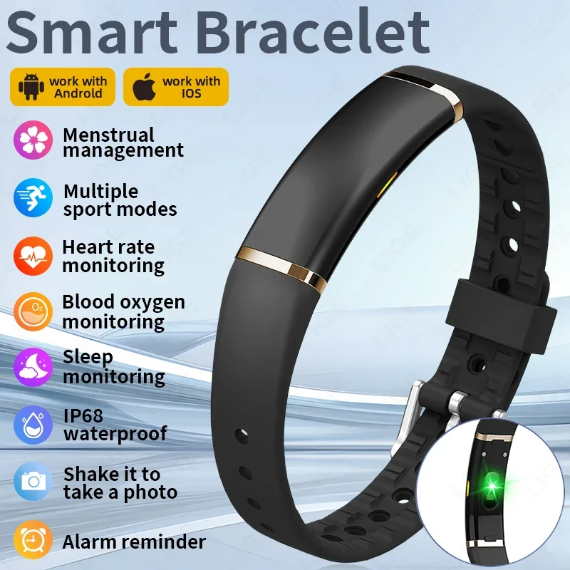 

New Fashion Bluetooth Smart Bracelet Health Heart Rate Sleep Stress Monitoring Sport Fitness Tracker Smart Wrist Watch Women Men