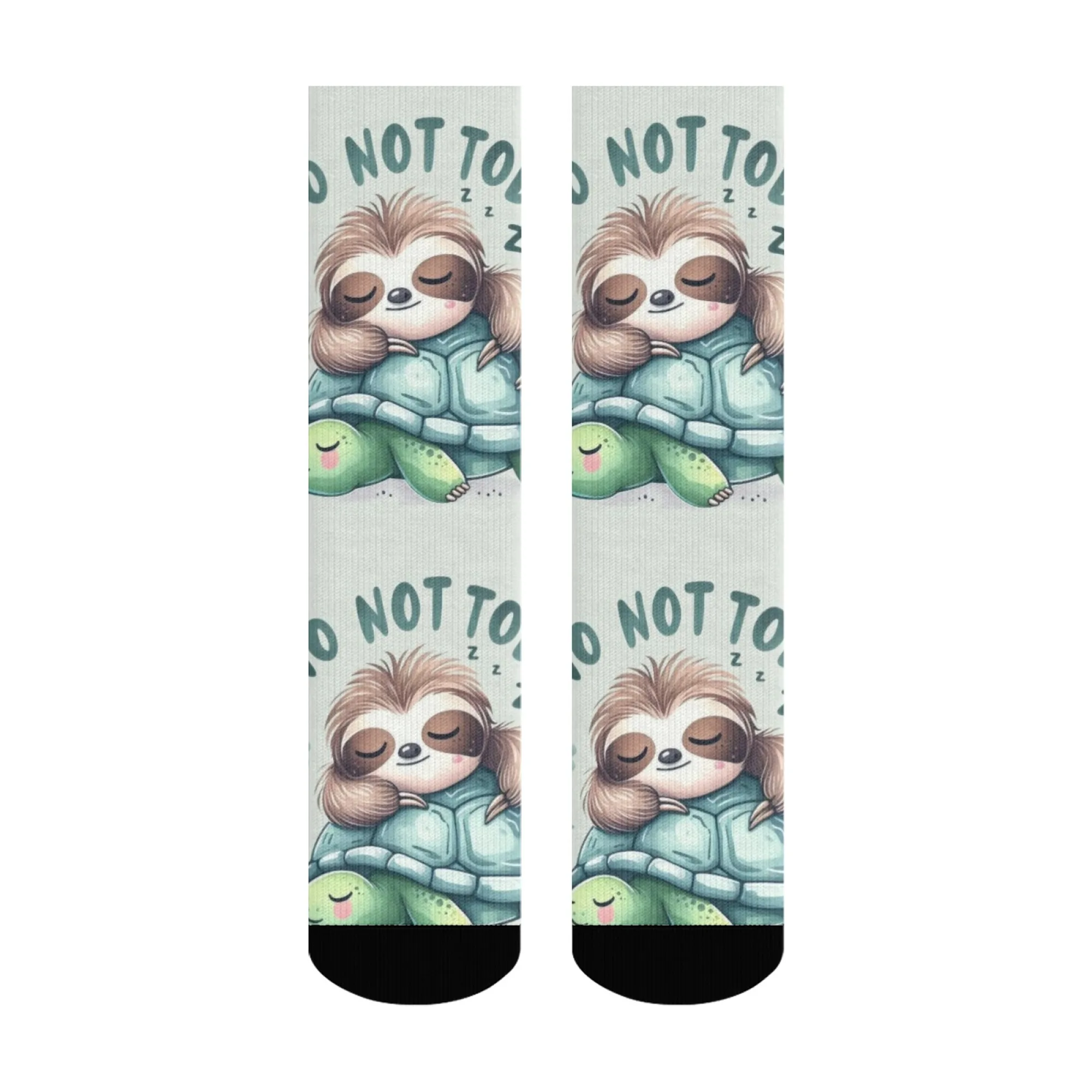 Cute illustrations of sloths creation category Socks Novelty Fun Happy Halloween Socks Gift Harajuku Style Casual Men's Socks