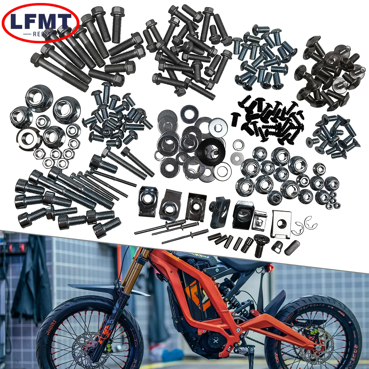For SurRon Electric Motocross Hardware Bolt Full Fastener Kit For Sur Ron Light Bee X / S & UltraBee Screw bolt Universal Parts