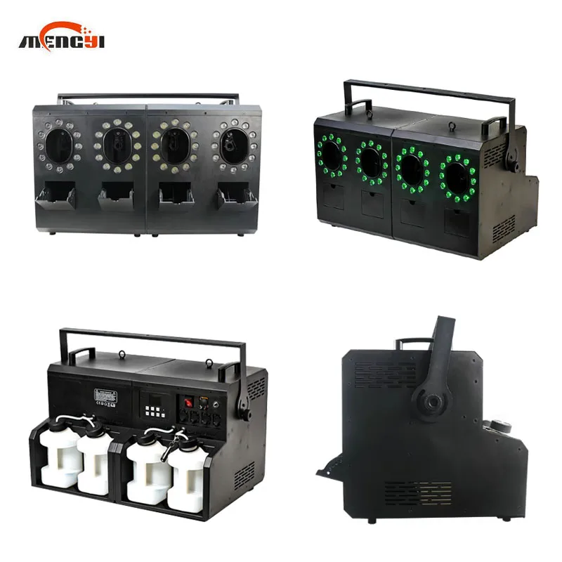 Factory DMX512 3000W 4-Wheel LED Bubble Smoke Machine Effect Stage Lights for Wedding Parties and Clubs