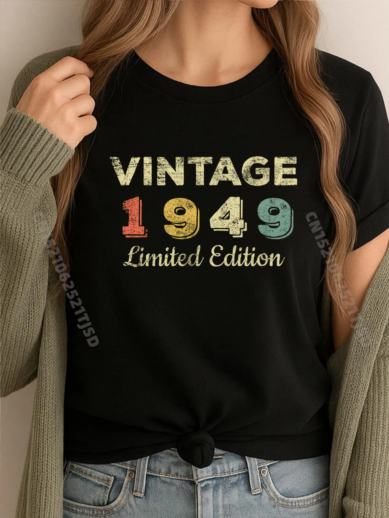 

Винтажная модная футболка 1949 года, сделано в 1949 году, 72-й день рождения, 72 лет, женская и мужская белая футболка, женская