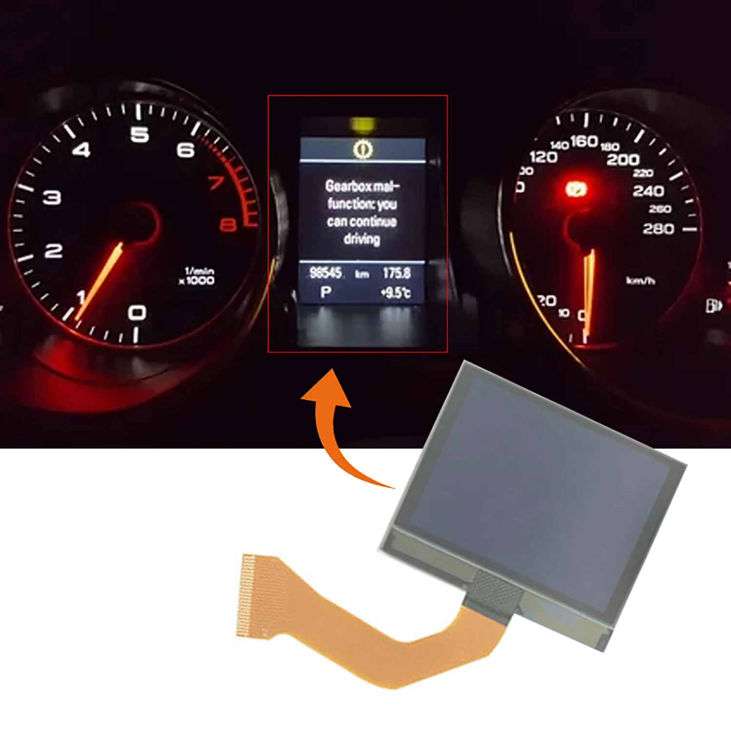 

Instrument Cluster Monochrome Center LCD Display Screen 7L6920970D for VW Touareg V6 Porsche Cayenne S 2003-2009 Auto Dashboard