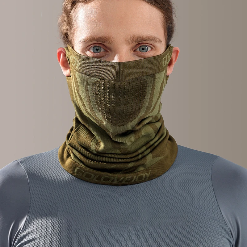 Winter Cycling Face Mask Men's Outdoor Ear-Hanging Neck Warmer Windproof Hiking Warm Skiing