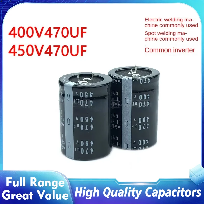 

1PCS-20PCS Durable 470uF 450V Aluminum Electrolytic Capacitor with Through Hole 450V470uf nichicon 30X50MM
