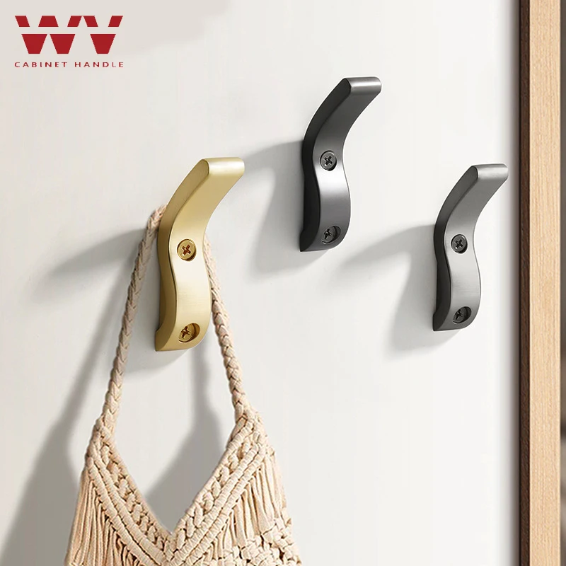 YM S-Shaped Wall Mounted Coat Hook, Space Saving Robe & Towel Hanger for Bedroom, Bathroom, Living Parlor Home Organization