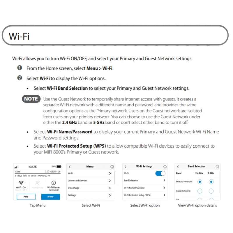 Inseego-mifi8800lポケットルーター,2.4インチカラータッチスクリーン,4g,SIMカードスロット付きモバイルホットスポット,4400mAhバッテリー