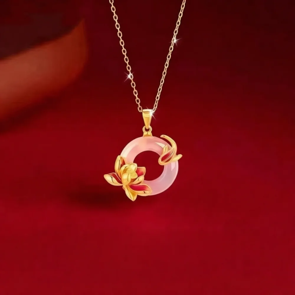 Vintage Style Koi Necklace Women Luxury Clavicle Chain Pendant Fashion Jewelry Gift Creative Aesthetic Accessory Set