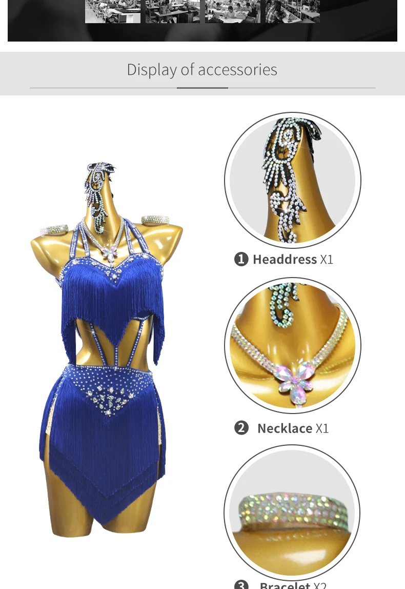 2026 Latein-Praxiskleidung Tanzkleid Aufführungskleidung Fransenrock Damenanzug Mädchen Sport Bühne Samba Ballsaal Party Kostüme – Detail 4