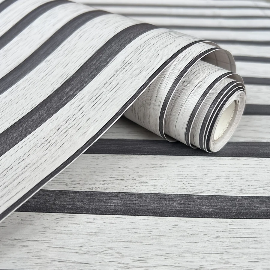 Wood Grain Lattice Self-Adhesive Wallpaper Self-Adhesive Striped Lattice Wallpaper, Textured Tile Roll, Bedroom Wall Decoration