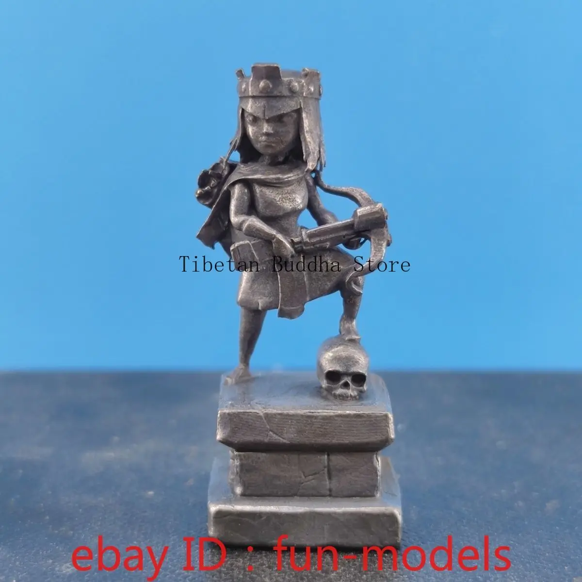 Черная состаренная латунь, статуя королевы Clash of Clans, фигурка принца войны, подарок