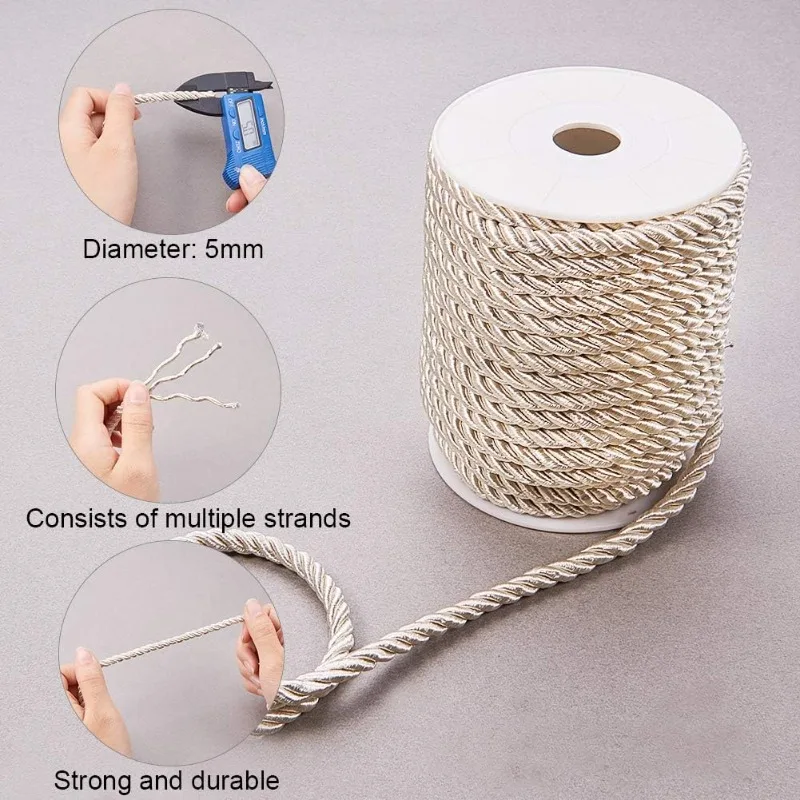 About 50 Feet Craft Nylon Rope - огляд і ціна Cord Trim Twisted