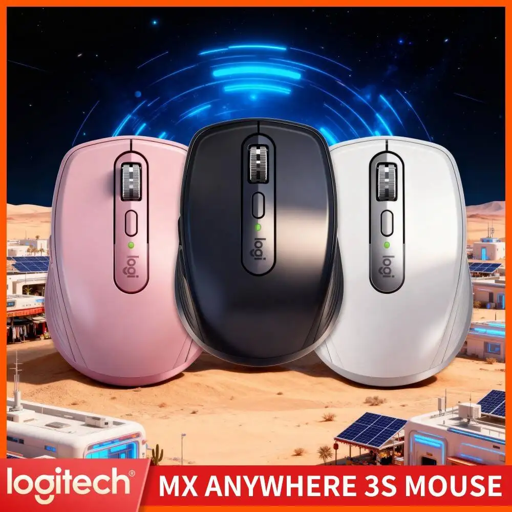 Logitech MX Anywhere 3S Ergonomic Wireless Mouse Anti-Slip Grip Silent Click PC Mac