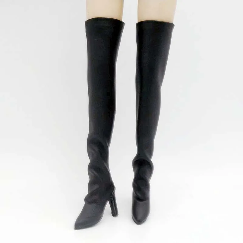 1/6 Scale Genuine Leather Boots Hollow Without Feet Mold Long Boots 15cm for 12in TBL PH Body Doll Action Figure Toys