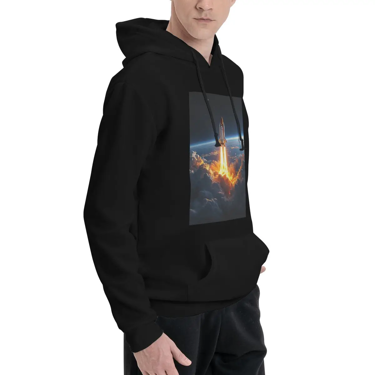 Space Shuttle Rocket Hoodies Men's Women Casual Pullover Sweatshirts Harajuku Long Sleeve Hooded Autumn Winter