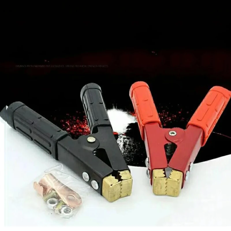 2Pcs 500A Black+red 15CM  Krokodil Auto Caravan Van Batterij Test Lead Clips Beste Promotie Alligator Clips Connector Plug Pow