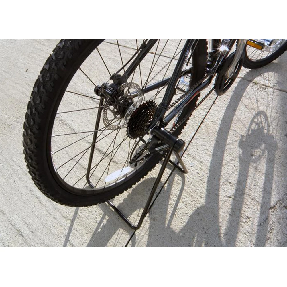 

Foldable Adjustable Repair Stand For Road Mountain Bicycle Vertical Display With Road Bike Triangle Stand 2 Holding Rings Black