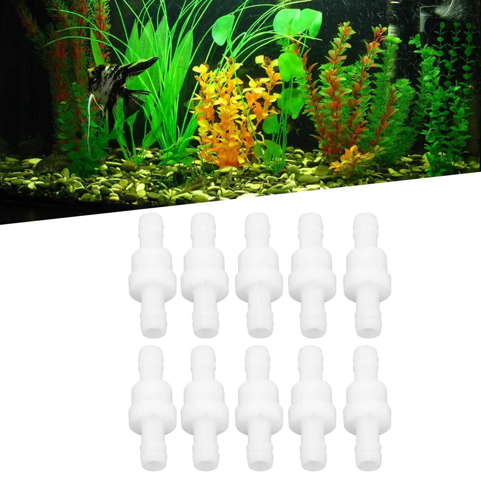 10Pcs PE Check Valve Single Way Non Return for Aquarium Pump for chemical Industry