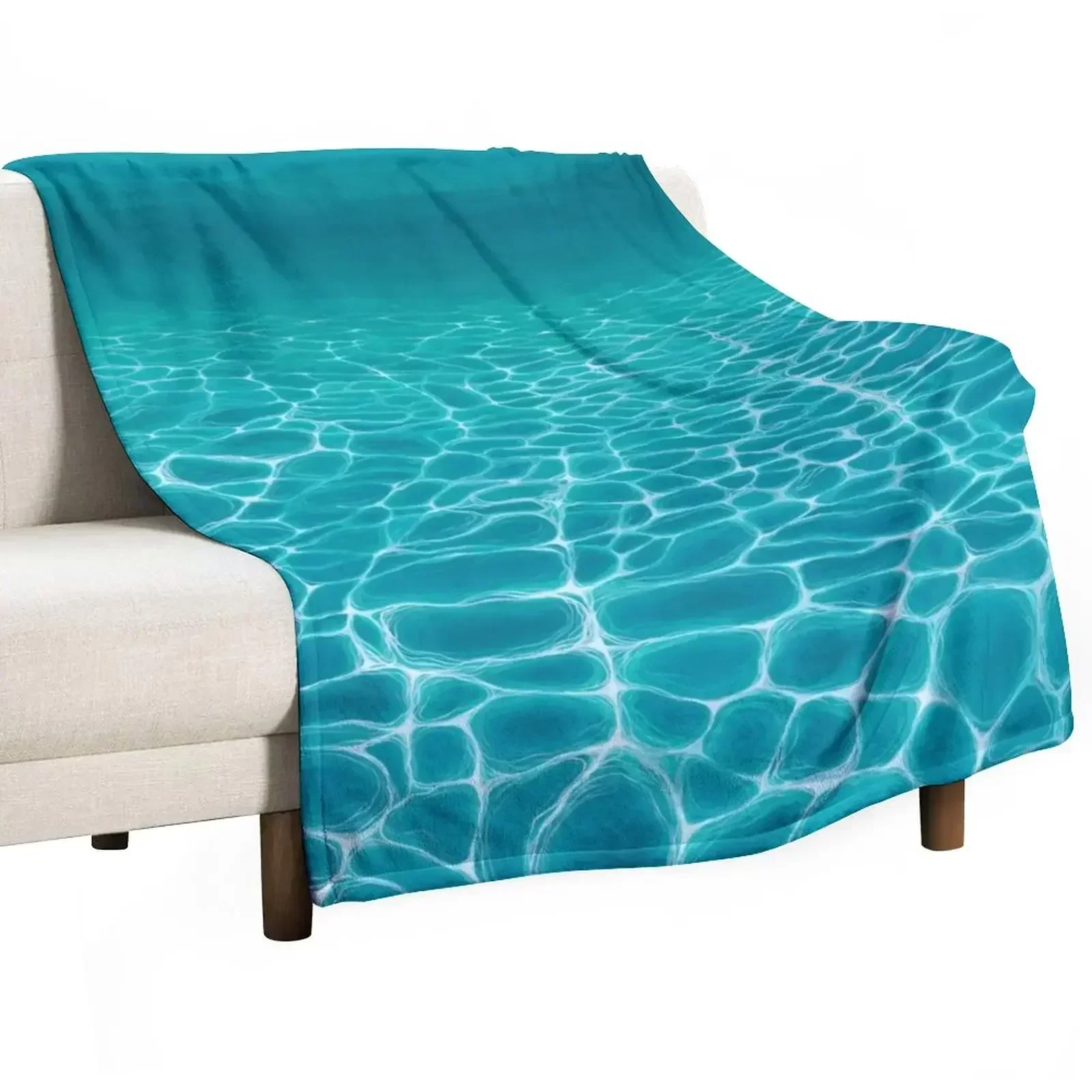 Sunlit Seabed Throw Blanket Flannel Bed linens Decorative Beds Blankets