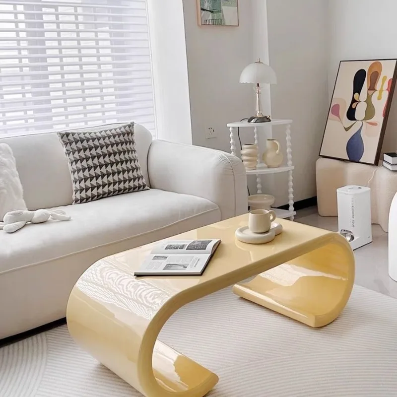 style egg roll coffee table living room advanced sense wabi sandy wind minimalist tatami tea table bay window low table