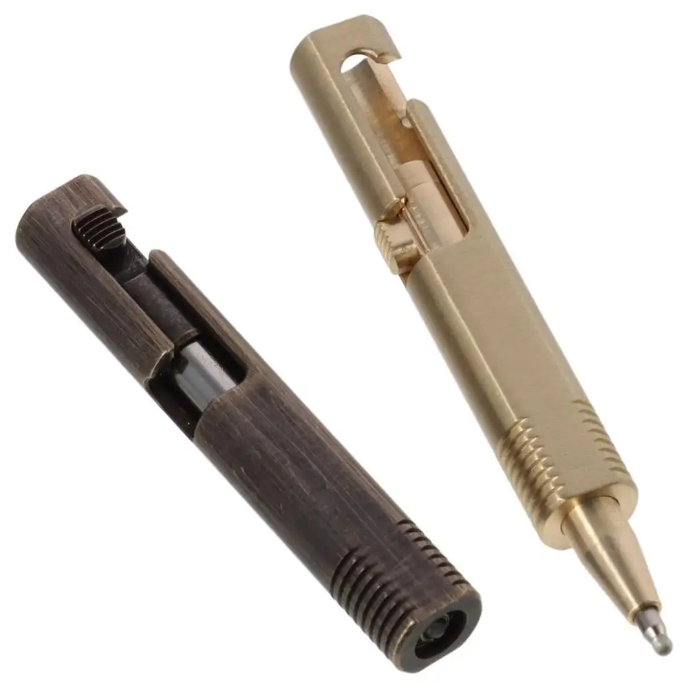 

Mini Brass Pen Pocket Ballpoint Pen Signature Pen Small Bolt Action Ballpoint Pen Refillable Retractable Pens