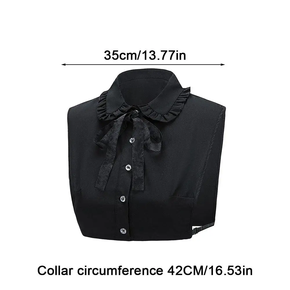 Colletto finto staccabile da donna tinta unita collari finti mezza camicia camicetta maglione femminile collari finti accessori per vestiti