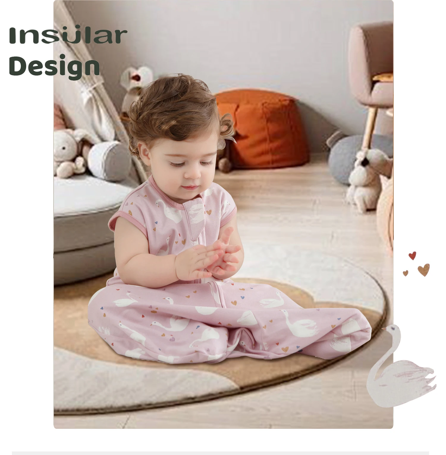 Sleeveless Vest Baby Sleeping Bag Cotton Thin Breathable Pajamas Anti-Kicking Cocoon for Newborn Envelope Sleep Sack Bedding