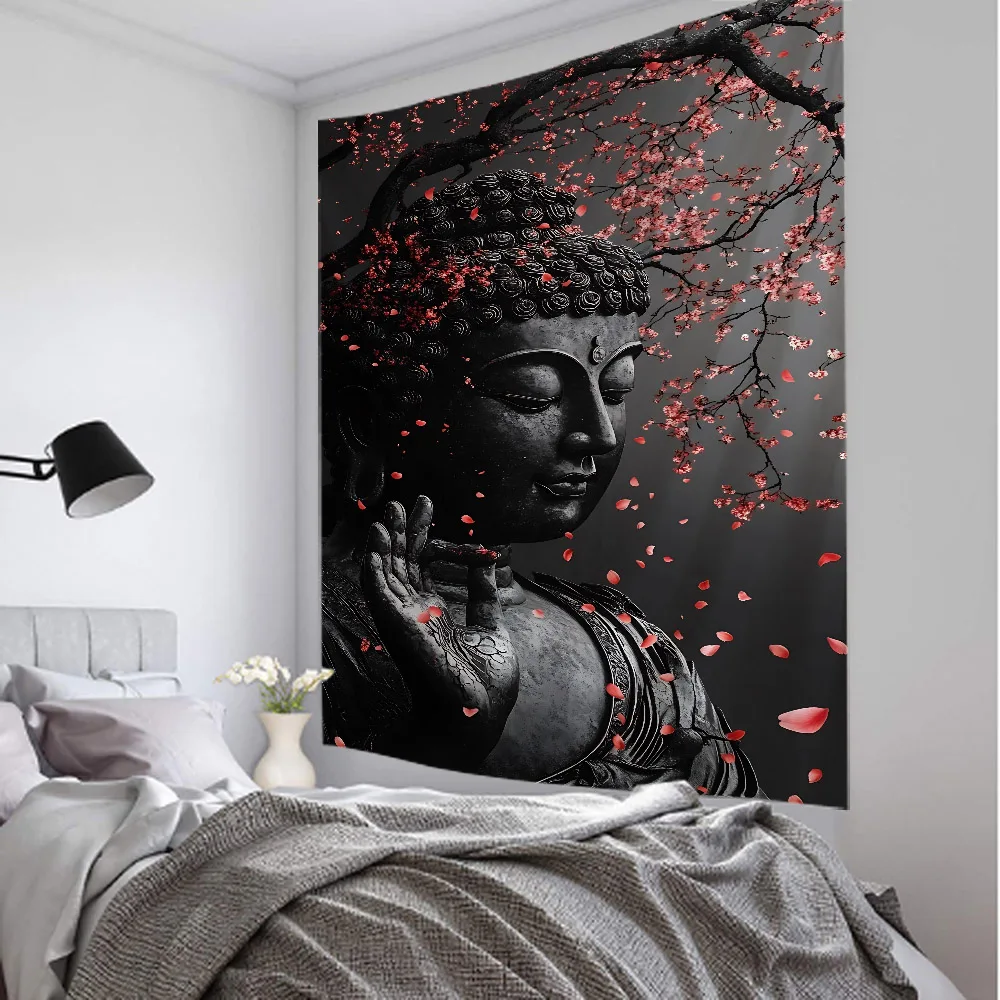 Buddha Tapestry Hippie Home Wall Decoration Blanket Psychedelic Bohemia Taromantra Room Art Decoration Hanging on the Wall
