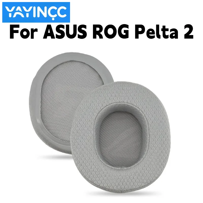 YAYINCC Ersatz-Ohrpolster aus atmungsaktivem Fußballnetz für ASUS ROG Pelta 2 Kopfhörer, Reparaturteile, kein Hautabrieb. – Detail 6