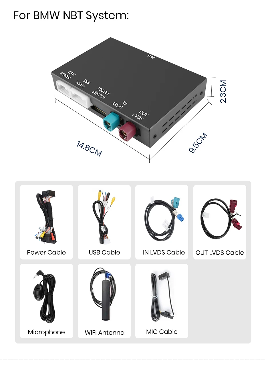 Junsun Drahtlose CarPlay Android Auto Für BMW NBT CIC EVO System 1 2 3 4 5 6 7 Serie X1 X3 X4 X5 F20 F30 F10 F25 F26 E84 MINI – Detail 10
