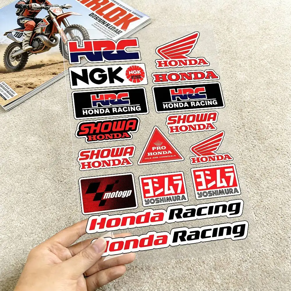 

Laser For Honda Reflective Motorcycle Stickers Waterproof Vinyl Decals For Motorbike Helmet Fuel Tank Bike