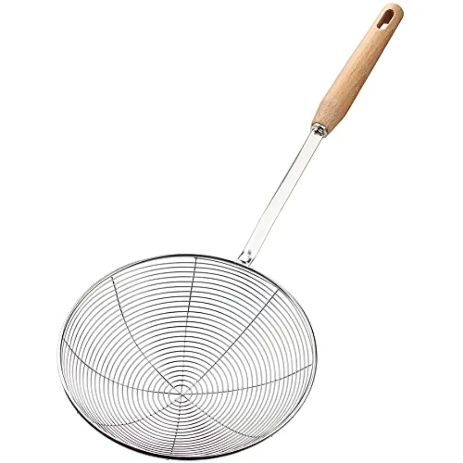 

Шумовка-дуршлаг Spider Strainer 7,1 дюйма, из нержавеющей стали, для жарки – большой кухонный инструмент