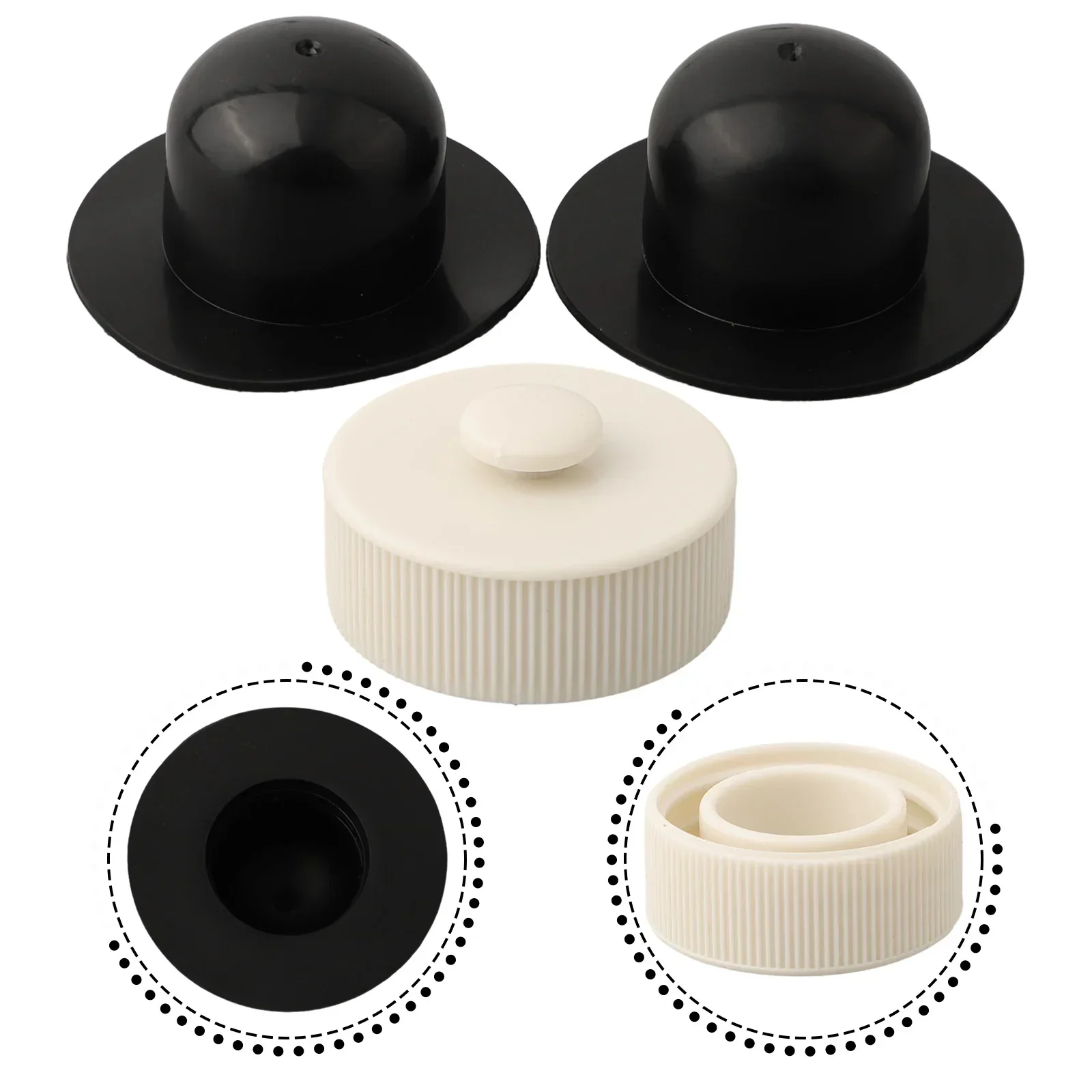 

White+black Drain Valve Cap 11044 / 10127 Garden Ground Pool Part Replacement Strainer Hole Plugs Pool Accessories
