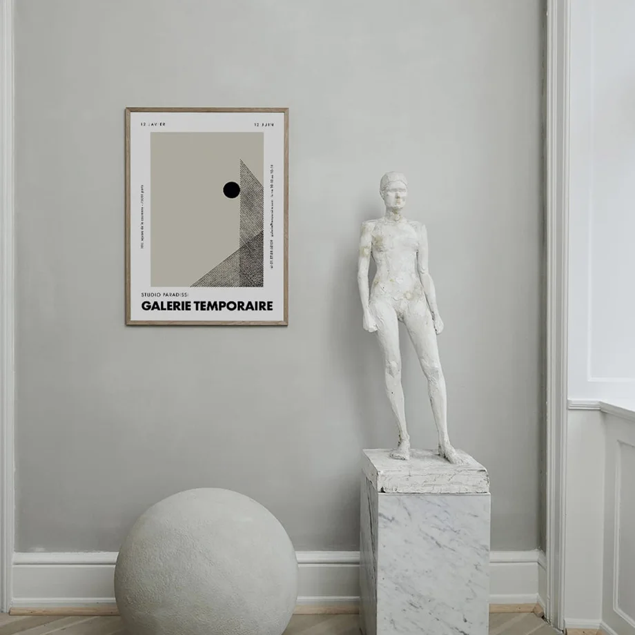 مجردة هندسية ورقة زهرية الجنكه بيلوبا الرسم على لوحات القماش الجدارية الشمال الملصقات وطباعة جدار صور لغرفة المعيشة ديكور #5