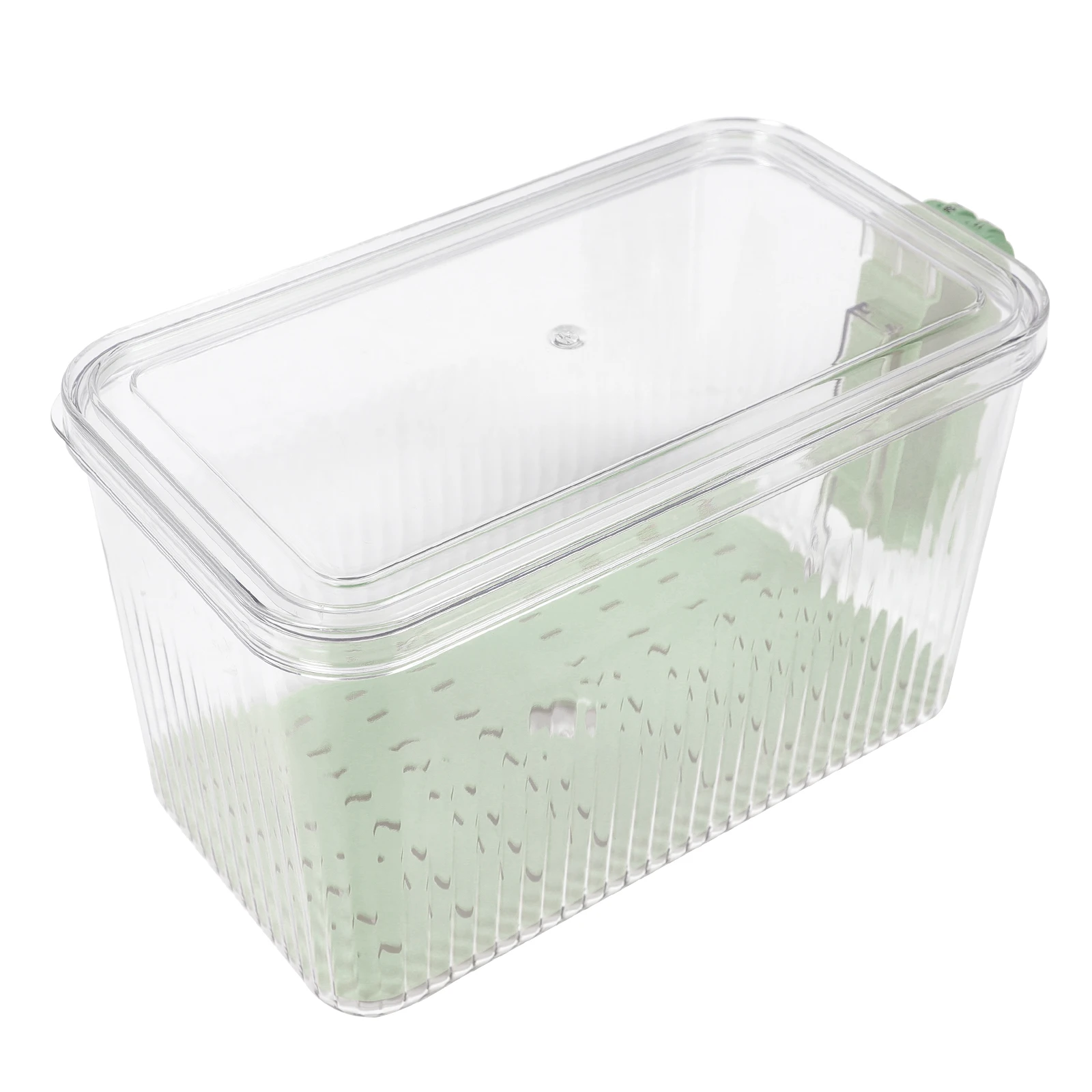 

Bread Storage Box Small Size Green Tall Model Safe Plastic Loaf Keeper Toast Containers Fridge Sealed Food Fresh Holder