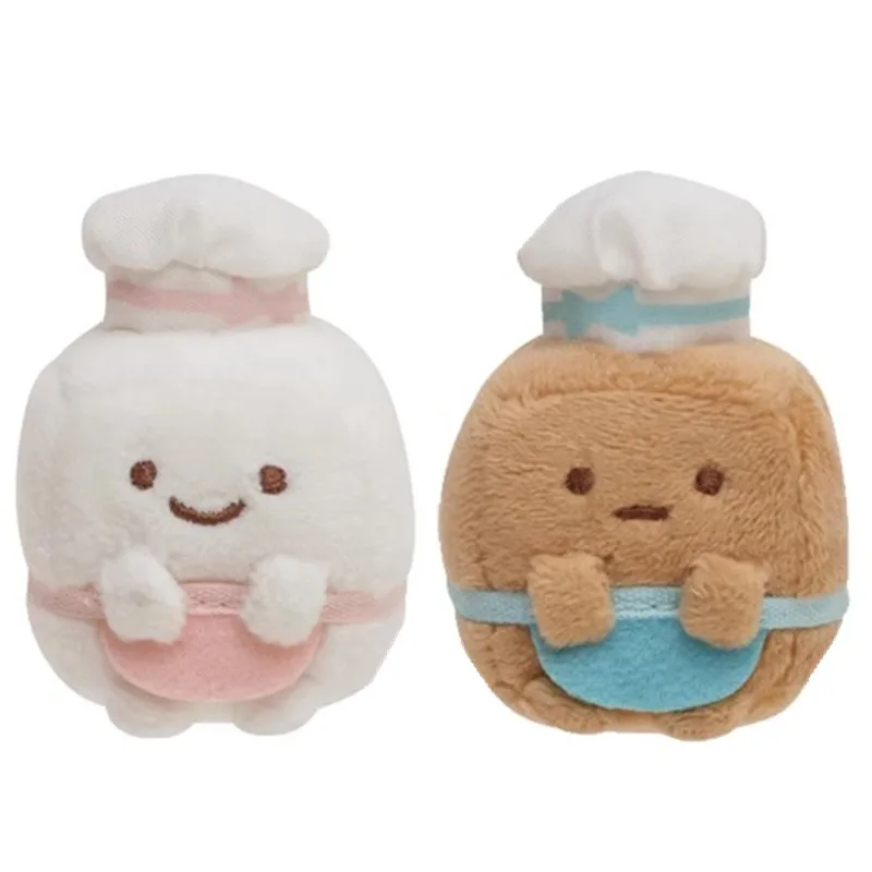 New Kawaii Cute Sumikko Gurashi Sugar cube Plush Keychain Kids Stuffed Toys Small Pendant For Children 6CM